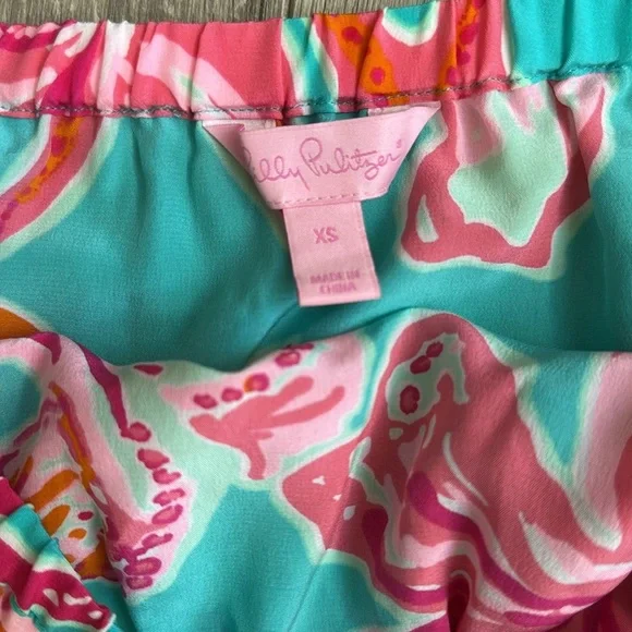 Lily Pulitzer Odessa 100% Silk Strapless Tube Top Y2K - Picture 3 of 6